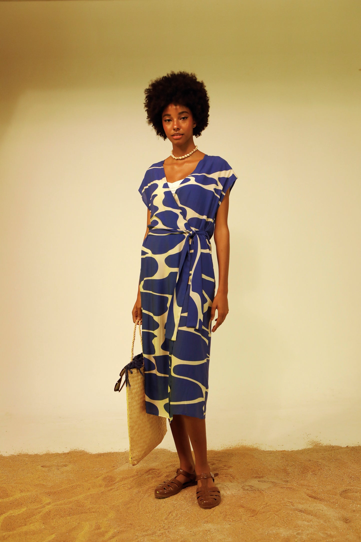 Ava dress - waves print